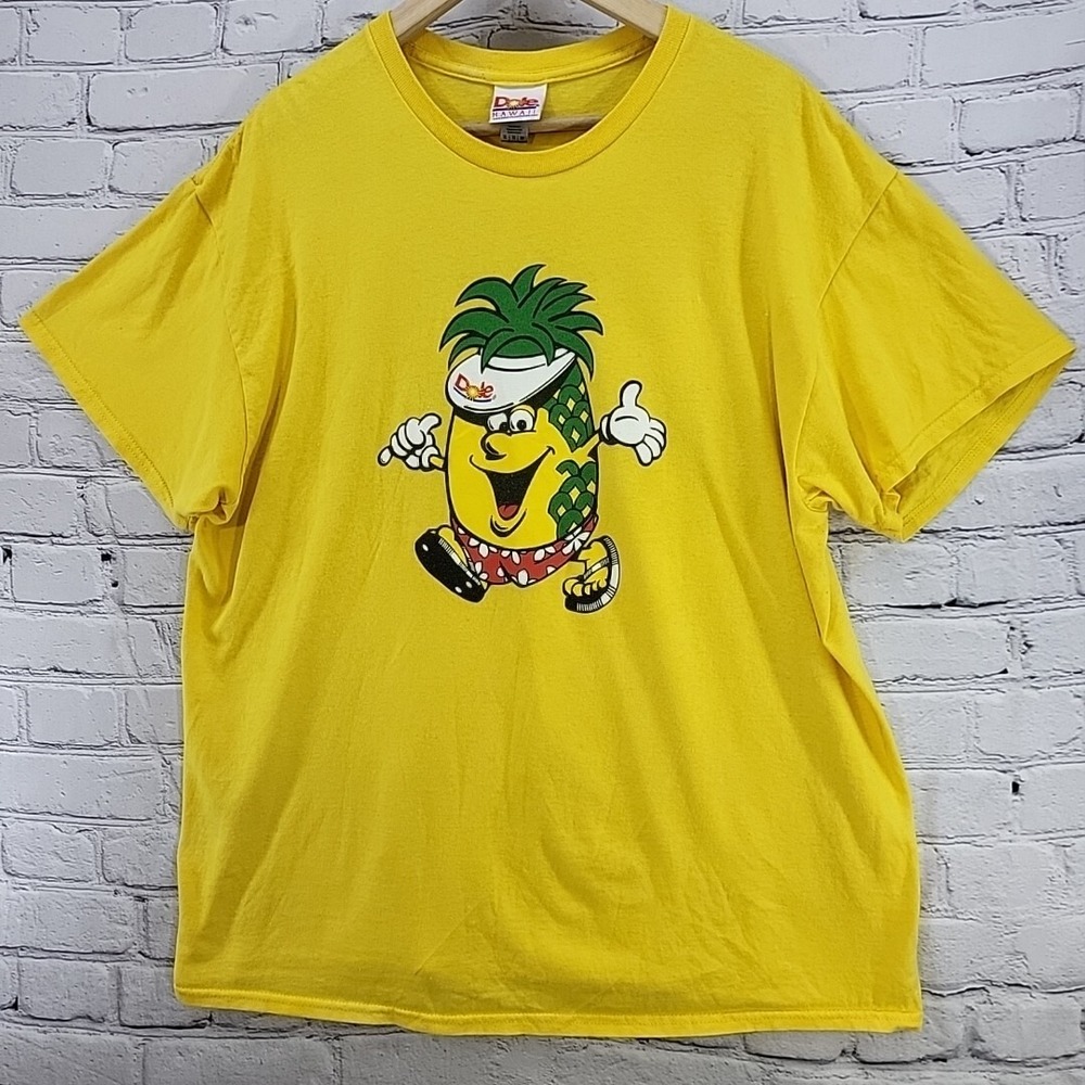 Vintage Dole Hawaii Hug A Pineapple‎ Shirt Mens Sz XL Flaw